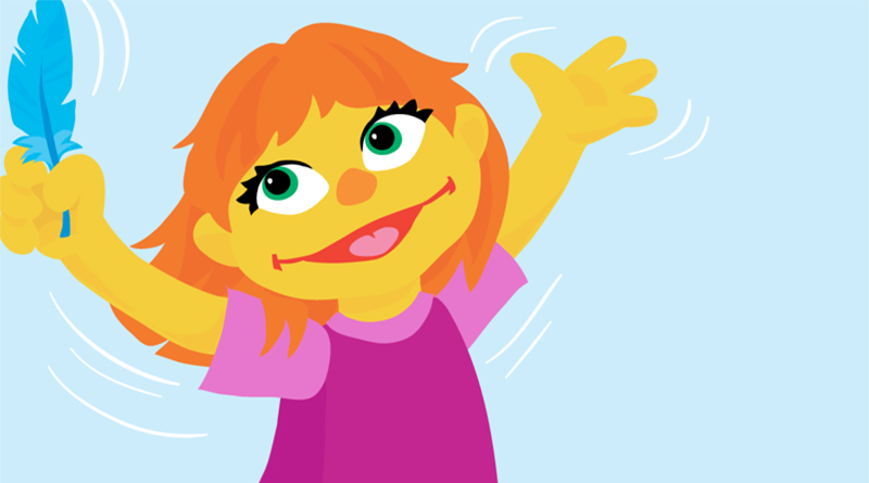 SESAME STREET'S NEW AUTISTIC CHARACTER JULIA, BY MARYBETH NELSON